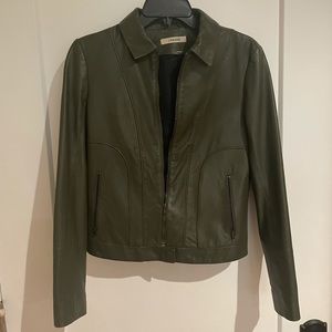 Olive Green J BRAND Leather Jacket size small